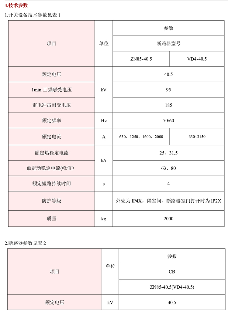 得润电气KYN61-40.5高压开关柜参数图 得润电气KYN61-40.5高压开关柜参数图